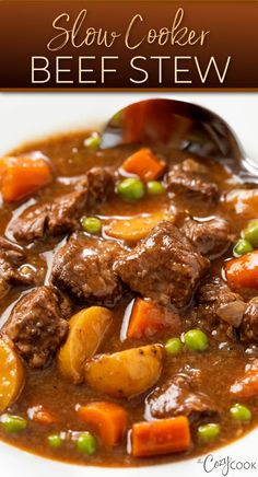 crock pot beef stew with carrots and potatoes Slow Cooker Recipes Beef Stew, Crockpot Recipes Beef Stew, Slow Cooker Recipes Beef, Slow Cooker Beef Stew, Salad Pasta, Crockpot Recipes Beef, Beef Stew Recipe, Buffalo Chicken Dip, Crock Pot Slow Cooker