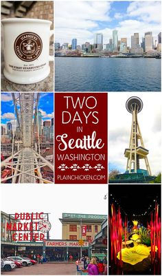 there are many different pictures with the words two days in seattle