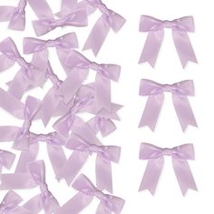 purple bows on white background with clippings to cut them into smaller bow shapes