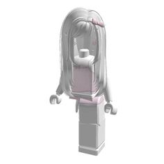 a lego woman with a cup in her hand on top of a white object that looks like she is holding a coffee mug