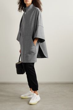 Stella Mccartney Coat, Gray Wool Coat, Stella Mc, Designer Coats, Luxury Women Fashion, Coat Design, Top Designer Brands, Coats And Jackets