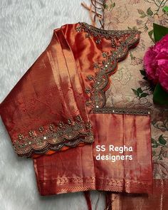 Neck Work Design, Aari Work Blouse Wedding, Plain Blouse Designs, Cut Work Blouse, Blue Blouse Designs, Blouse Works, Saree Work, Traditional Blouse Designs