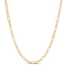 Crafted of 10K yellow gold, this 22-inch figaro chain necklace is an essential accessory. The necklace secures with a lobster clasp. Stainless Steel Figaro Chain Necklace, Basic Necklaces, Figaro Chain Men, Figaro Chain Necklace, Jewelry Advice, Figaro Chains, Figaro Chain, Necklace Simple, Accessories Jewelry Necklace