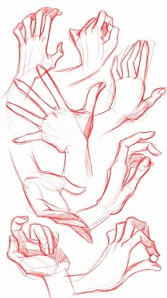 a drawing of hands holding something in the air