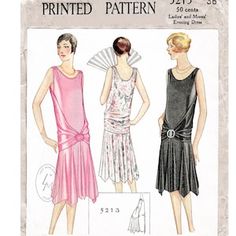 1920s Dress Pattern, 1920s Evening Gowns, Evening Dress Pattern, 1920s Evening Dress, Evening Dress Sewing Patterns, Vintage Playsuit, Evening Dress Patterns, Dresses By Pattern, Dress History