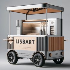 an image of a small food cart