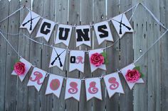 Check out this item in my Etsy shop https://www.etsy.com/listing/671510412/guns-or-roses-gender-reveal Unique Gender Reveal Party Ideas, Glitter Gender Reveal, Gender Reveal Banner, Baby Gender Reveal Party Decorations, Gender Reveal Cake Topper, Pregnancy Gender Reveal, Gender Reveal Party Theme, Gender Reveal Themes, Baby Reveal Party