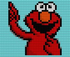 an image of the lego character elmo from sesame's big birdy movie