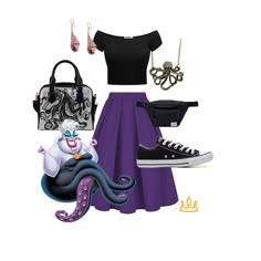 Ursula Costume Disney Bounding, Disney Bounding Ursula, Villians Disneybound, Mermaid Bounding, Disney Villain Disneybound, Disney Bounding Halloween, Disney Princess Outfits Women, Disney Characters Outfits, Disney Bound Outfits Villians