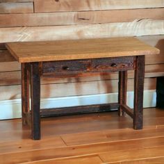 Barnwood Writing Desk with Artisan Top Northern Minnesota, Workshop Ideas, Dovetail Drawers, Wood Craft, Barnwood, Red Oak, Antique Finish, Log Homes, Writing Desk