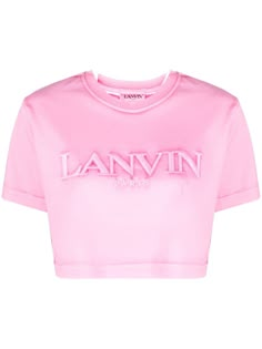 Find LANVIN Logo-embroidered Cropped T-hirt on Editorialist. bubblegum pink cotton embroidered logo to the front cropped crew neck short sleeves Prada Shirt, Diesel Shirts, Designer Graphic Tees, Birthday Fits, Shoes Outfit Fashion, Tumblr Fashion, Cropped T Shirt, Clothing Essentials