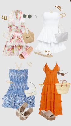 Outfits for your summer in Europe🐚✨⛱️ #myfirstshuffle #europeansummer #europe #summer #summeroutfit #outfitinspo #europeaesthetic Holiday Outfits Summer France, Europe Looks Summer, Spain And Portugal Outfits, Aesthetic European Summer Outfits, Summer Clothes For Europe, France Holiday Outfits, Outfits For Sicily Summer, Holiday Outfits Summer Spain, Italy Summer Clothes