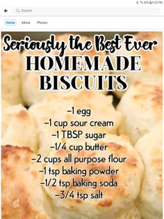 the recipe for homemade biscuits on twitter