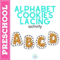 Christmas Gingerbread Letters Lacing Activity for Preschool | Alphabet Activity Gingerbread Letters, Gingerbread Ideas, Bilateral Coordination, Activity For Preschool, Alphabet Activity, Alphabet Cookies