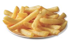 french fries on a white plate