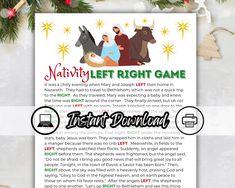 nativity left right game for kids