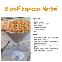 a recipe for espresso martini with ingredients