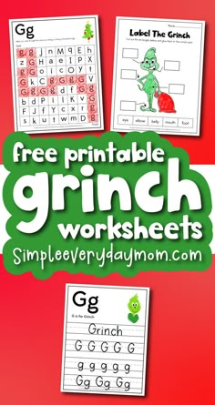 free printable grin worksheets for kids to practice their handwriting and number recognition skills