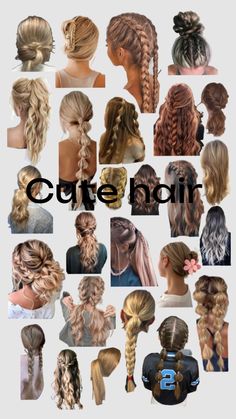 # cute hair Regency Hairstyles, Preppy Hairstyles, Softball Hairstyles, Cute Hairstyles For School, Sport Hair, Game Day Hair, Hairdos For Curly Hair