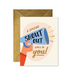 a greeting card with the words,'a special shoot out goes to you '