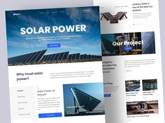 an image of a website design for solar power