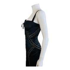 For Sale on 1stDibs - Gorgeous 2019 Dolce + Gabbana corset style dress (shown pinned to mannequin) Black silk + elastane fabric Bustier bra style bust with fitted + padded bust Dolce And Gabbana Gold Dress, Dolce And Gabbana Dress Black, Vintage Dolce And Gabbana Top, Jean Paul Gaultier Black Dress, Corset Style Dresses, Dolce And Gabbana Black Lace Dress, Corset Lace, Bustier Dress, Corset Style