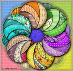 an art work with many different colors and patterns