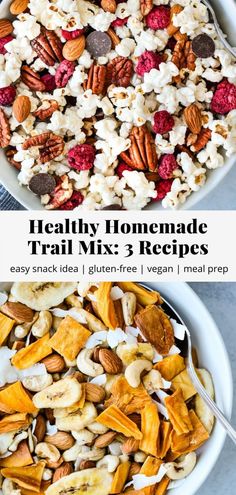 healthy homemade trail mix recipe in a bowl