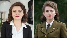 Peggy Carter (Marvel) | Tutorial | Beauty Beacons of Fiction - YouTube Peggy Carter Makeup, Peggy Carter Hair, Hair Setting Patterns, Agent Carter Aesthetic, Retro Halloween Costumes, 1940s Hairstyles Short