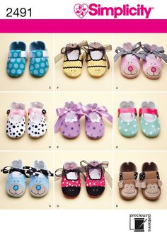 there are many pictures of baby shoes with different colors and designs on the bottom one