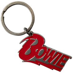 a metal keychain with the word bone on it's front and back sides