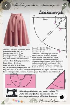 an instruction manual for sewing skirts with instructions on how to sew them and how to use