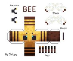 the bee paper toy with instructions to make it