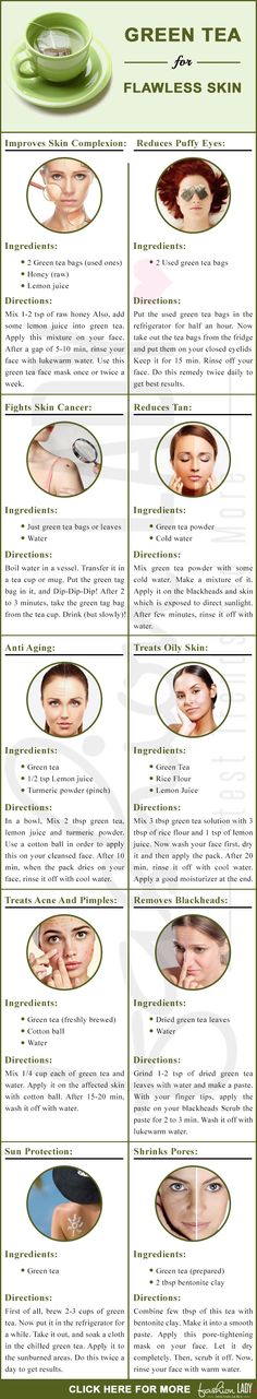 Green Tea For Flawless Skin Green Tea For Skin, Tea For Skin, Obličejové Masky, Diy Kosmetik, Sensitive Skin Care, Beauty Remedies, Skin Remedies, Mascara Facial