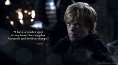 game of thrones quote with tyron starke in the foreground and tyron stark