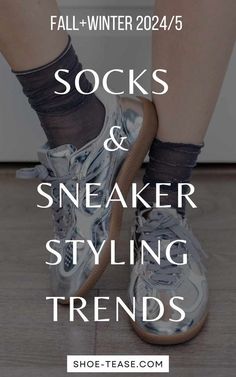 Sock Trends 2024, High Socks With Sneakers, Styling Sneakers, Socks With Sneakers, Sneaker Accessories, Fashion Styling Tips, Winter Shoe Trends, Loafers Trend, Sneaker Trends