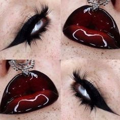 Спонж Beauty Blender, Goth Make Up, Goth Eye Makeup, Vampy Makeup, Dark Makeup Looks, Maquillage On Fleek, Drag Make-up, Vampire Makeup, Punk Makeup