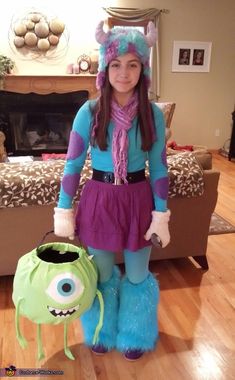 Monsters Inc Cosplay, Mike Wazowski Halloween Costume, Boo Monsters Inc Costume, Monsters Inc Costume