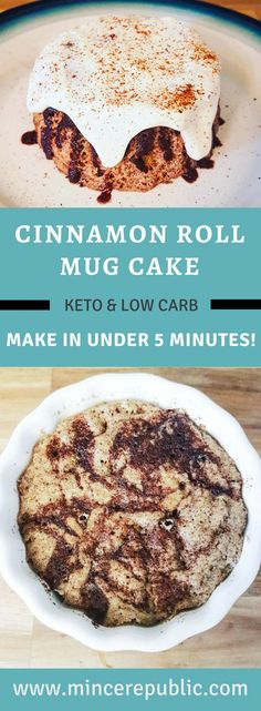 cinnamon roll mug cake with keto and low carb make in under 5 minutes