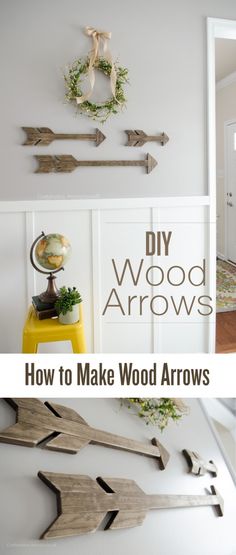 how to make wood arrows on the wall