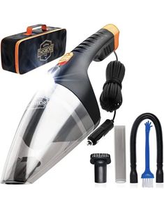 a blow dryer is shown with its contents