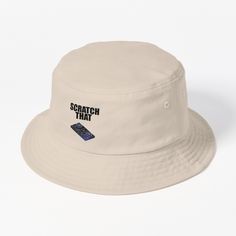 a white hat with the words scratch that on it