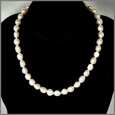 These 10mm natural freshwater pearls are unusual and irregular, for a more natural and bohemian quality. They're hand knotted for security and have a creamy white color. They absolutely glow against your skin! 16" long, lobster clasp Imported by Jane's Pearl Designs Pearl Design, Creamy White, Fresh Water, Freshwater Pearls, Lobster Clasp, White Color, Hand Knotted, Pearl Necklace, Your Skin