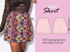 a women's skirt sewing pattern and video guide