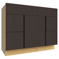 an image of a cabinet with doors on the bottom and drawers in the top section