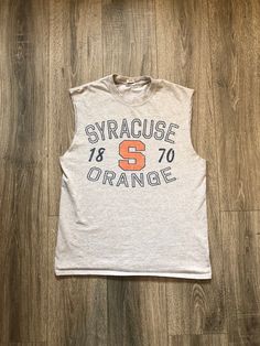 -Size Unisex Medium -Sleeveless Syracuse University shirt Syracuse University, University Shirt, Orange Shirt, Sleeveless Shirt, Gender Neutral, University, Adult Outfits, Tops & Tees, Top Outfits