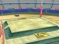 an animated tennis game is shown in this image