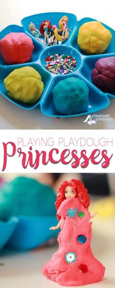 the playdouh princesses are made with play dough and sprinkles