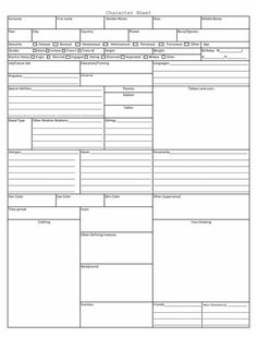 a blank form for an employee's workbook, with several sections to fill out