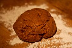 a close up of a cookie on a table